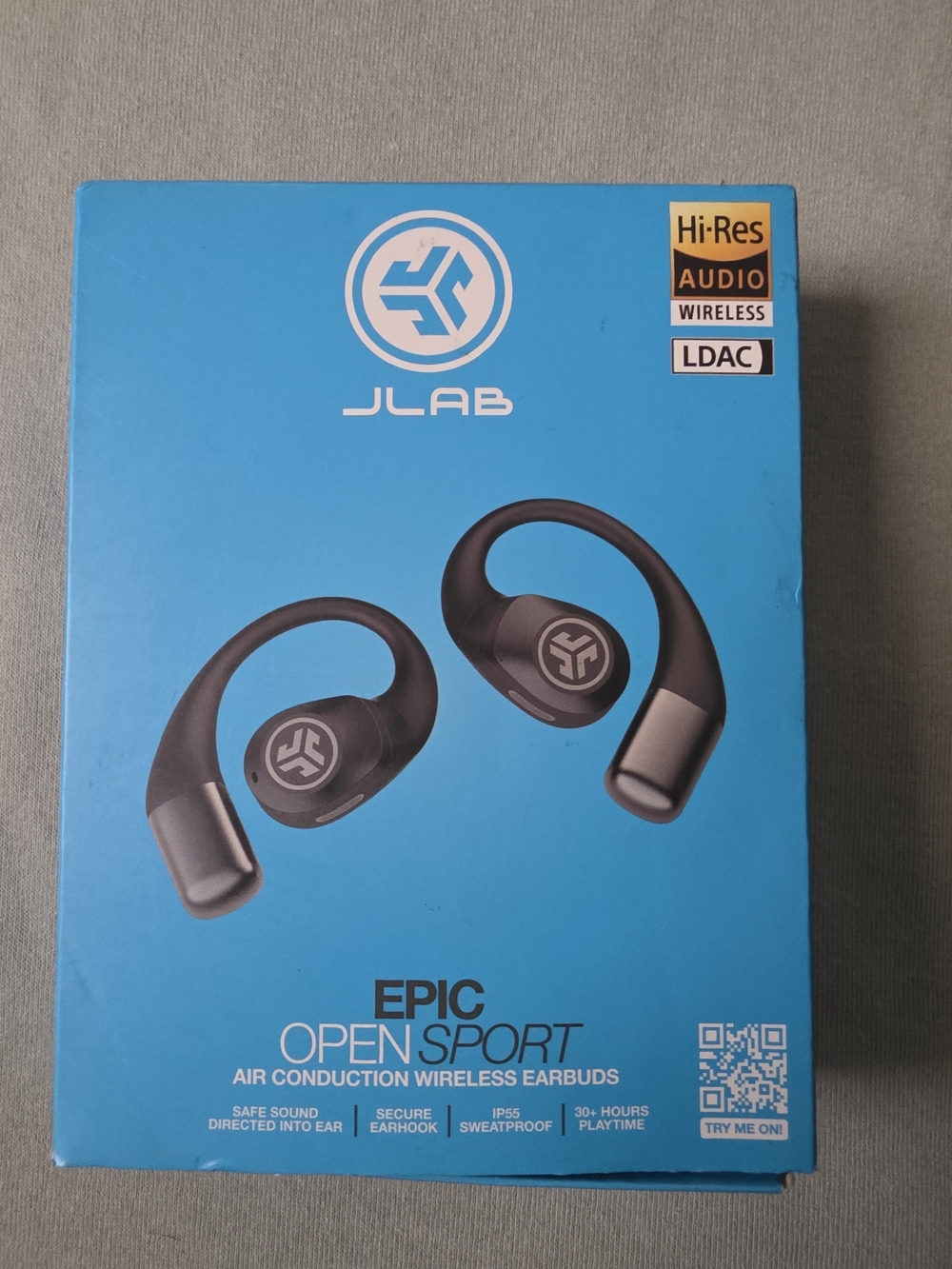 JLab Epic Open Sport Wireless Air Conduction Earbuds - Black